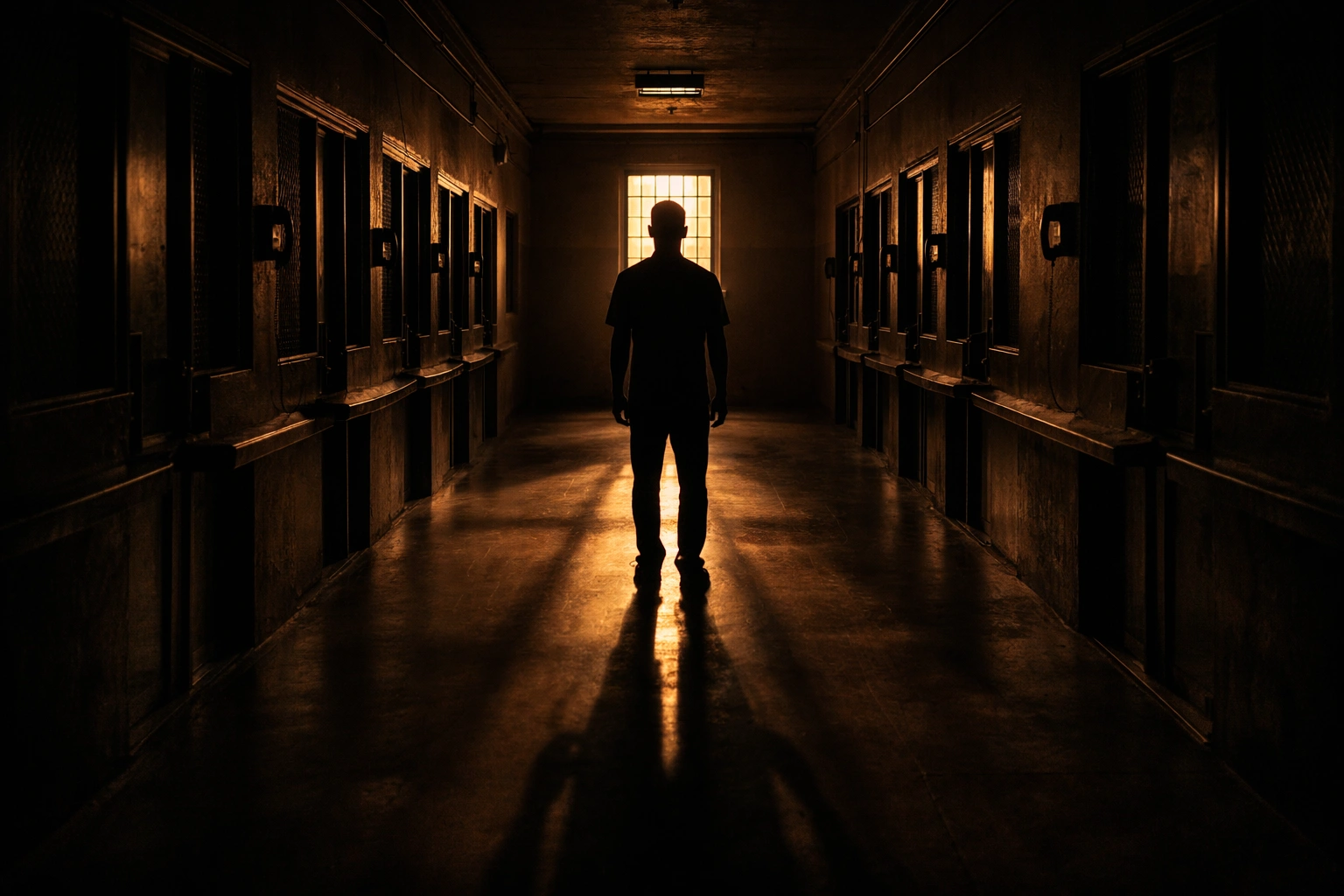 Jail corridor at Midlothian City Jail